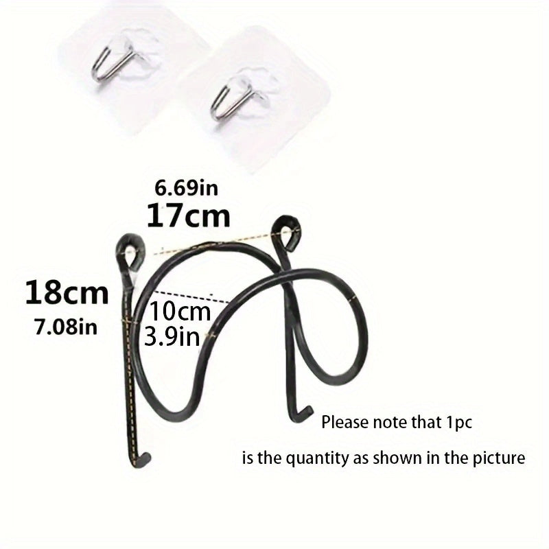 Heavy-Duty Wrought Iron Wall-Mounted Towel & Wine Rack - Space-Saving Multi-Functional Shelf with Hanging Bars Suitable for Bathroom,, Entryway - Easy Install, Iron, Modern Farmhouse Decor