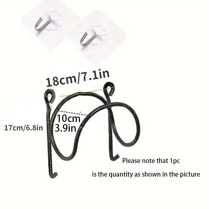 Heavy-Duty Wrought Iron Wall-Mounted Towel & Wine Rack - Space-Saving Multi-Functional Shelf with Hanging Bars Suitable for Bathroom,, Entryway - Easy Install, Iron, Modern Farmhouse Decor