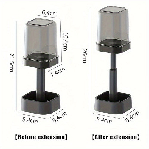 1pc Toothbrush Holder with Lid, 3-Slot Design, Includes Cup Storage and Razor Organizer – Multicolor Bathroom Accessory for Shaving & Shower Essentials, Glass Finish